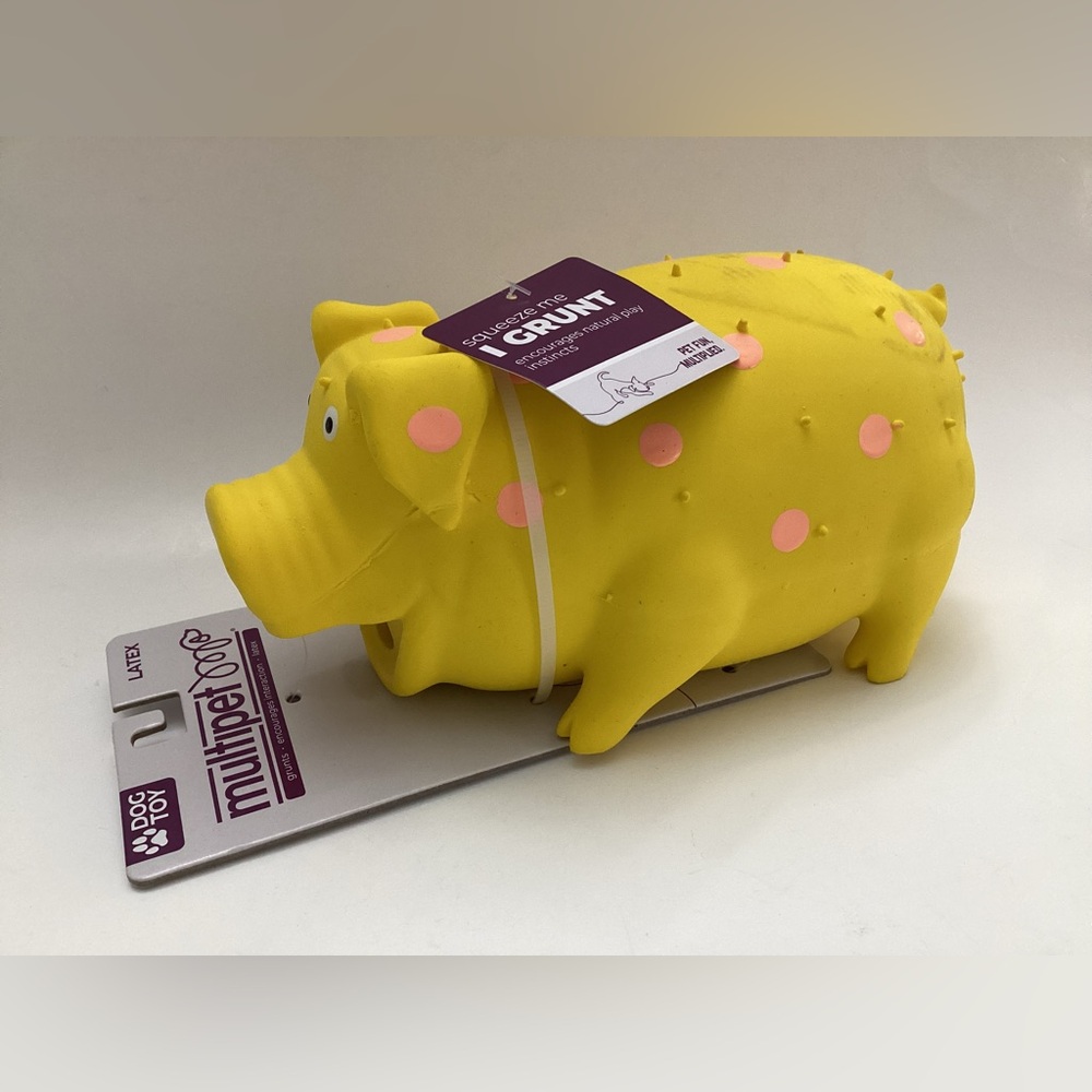 Multipet Latex Globlet Pig Chew Grunt Dog Toy